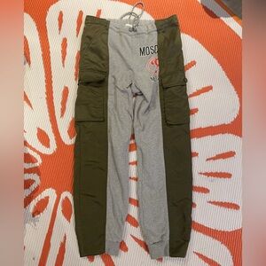 Moschino Gray and Olive Cargo Pants